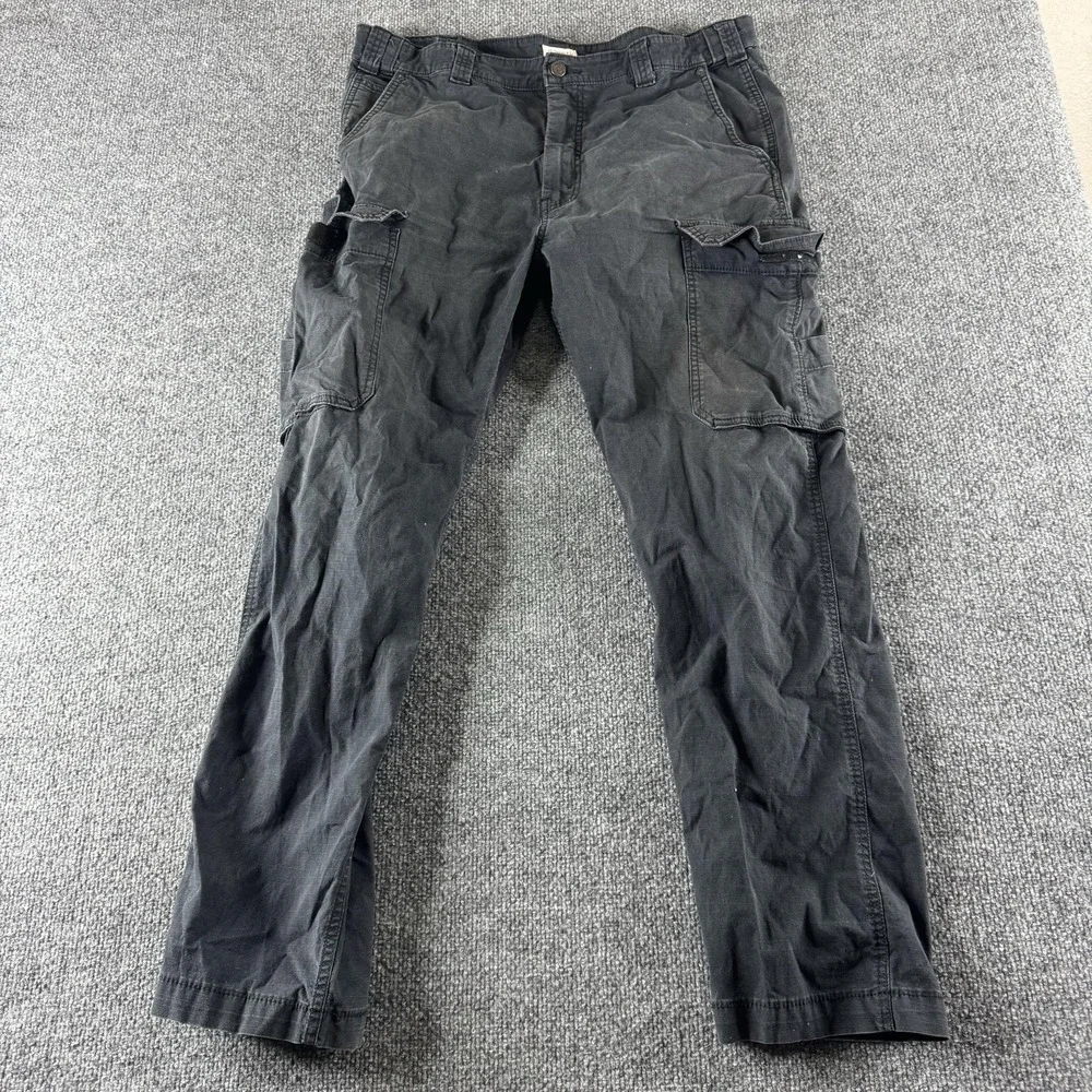 Levi's Cargo Pants Mens 36x31 Black Stretch Straight Utility Pockets Cotton
